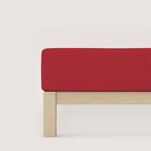 Ielādējiet video galerijas pārlūkā, Palags ar gumiju Bio - kokvilna Red deep | Casual schlafgut