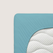 Ielādējiet video galerijas pārlūkā, Palags ar gumiju Bio - kokvilna Petrol mid | Casual schlafgut