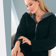 Ielādējiet video galerijas pārlūkā, Halāts ar kapuci Womens's 5108 Black - 97 | Cawö