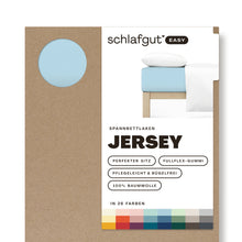 Ielādējiet video galerijas pārlūkā, Palags ar gumiju Blue light | EASY Jersey schlafgut