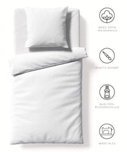 Ielādējiet video galerijas pārlūkā, Mako - Satīna gultas veļa White | Fleuresse