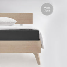 Ielādējiet video galerijas pārlūkā, Satīna palags bez gumijas Anthracit | fleuresse