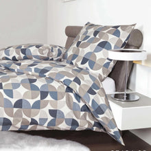 Ielādējiet video galerijas pārlūkā, Flaneļa gultas veļa Davos Marine - Silver - Sand | JANINE