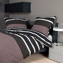 Ielādējiet video galerijas pārlūkā, Flaneļa gultas veļa Nougat Black | JANINE