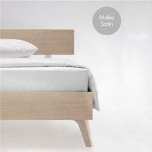 Ielādējiet video galerijas pārlūkā, Satīna palags bez gumijas White | fleuresse