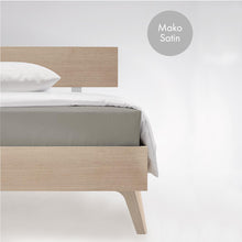 Ielādējiet video galerijas pārlūkā, Satīna palags bez gumijas Gray | fleuresse