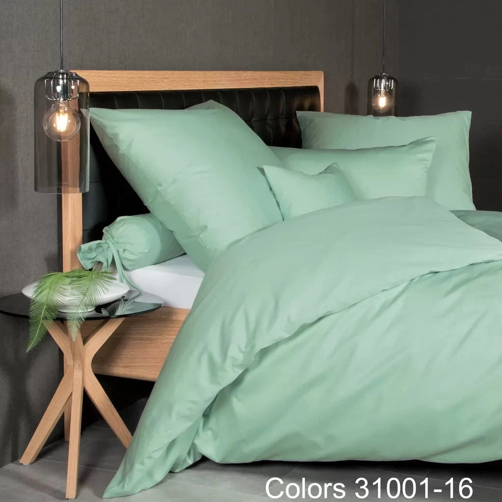 Mako - Satīna gultas veļa Jade Green | Exclusive JANINE