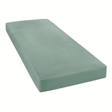 Ielādējiet video galerijas pārlūkā, Palags ar gumiju Sage green | Comfort Elastic JANINE 
