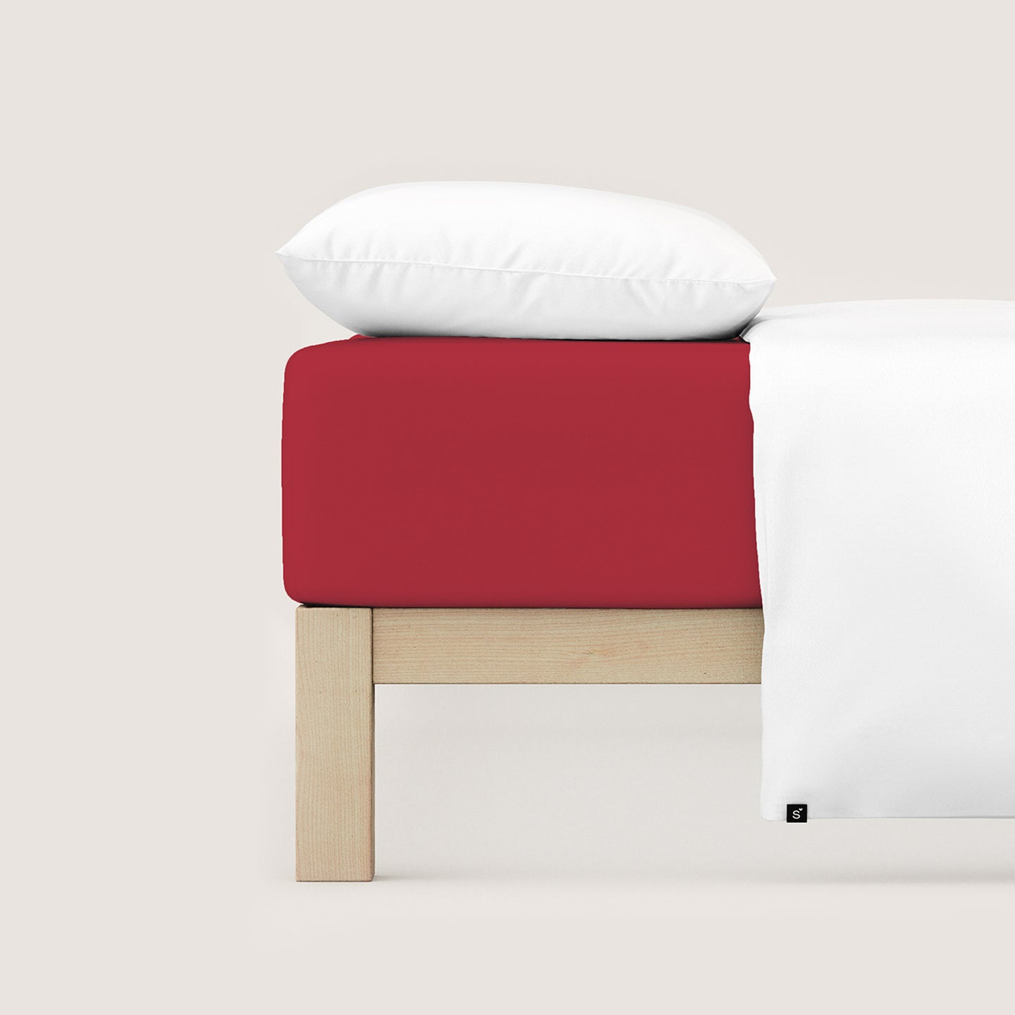 Palags ar gumiju Bio - kokvilna Red deep | Casual schlafgut