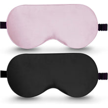 Ielādējiet video galerijas pārlūkā, Zīda gulēšanas maska (2 gab.) Black and Pink  | Mulberry Silk BeeVines 
