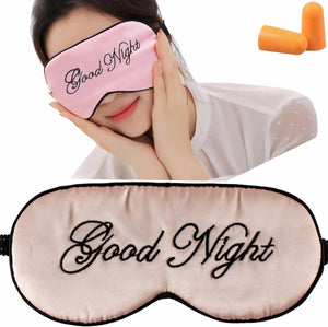 Zīda gulēšanas maska (2 gab.) Black and Pink  | Good Night