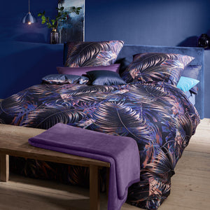 Mako - Satīna gultas veļa Lila Floral | Bed Art Fleuresse
