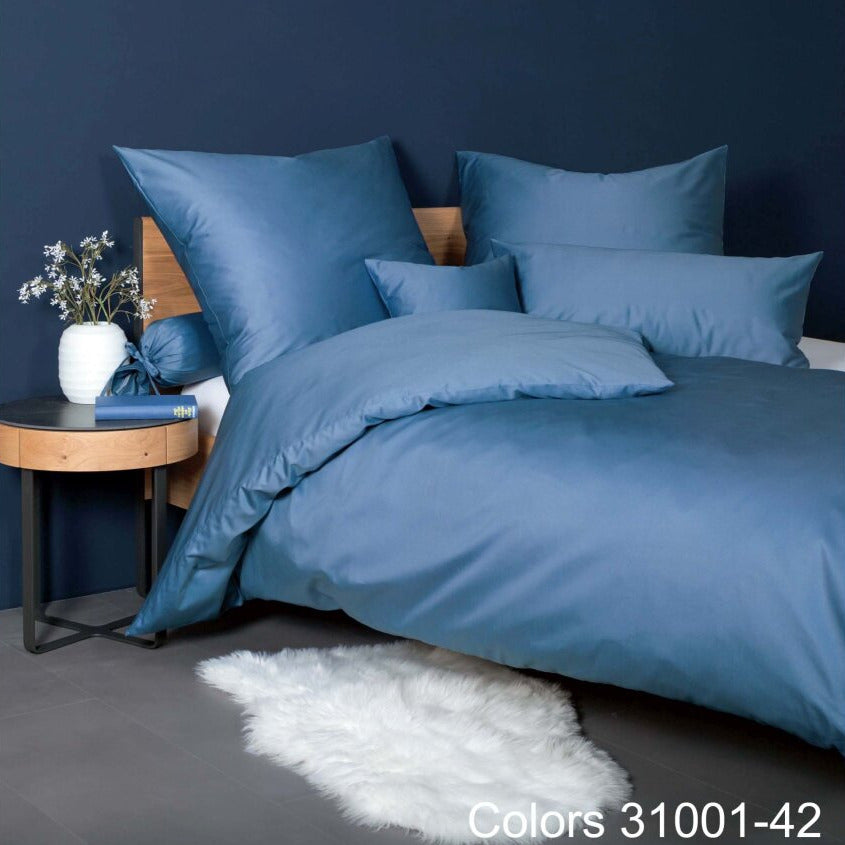 Mako - Satīna gultas veļa Jeans Blue | Exclusive JANINE