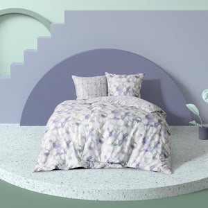 Mako - Satīna gultas veļa Violet Shape | ESTELLA