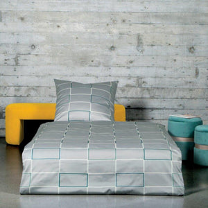Mako - Satīna gultas veļa Silver green | Loft JANINE